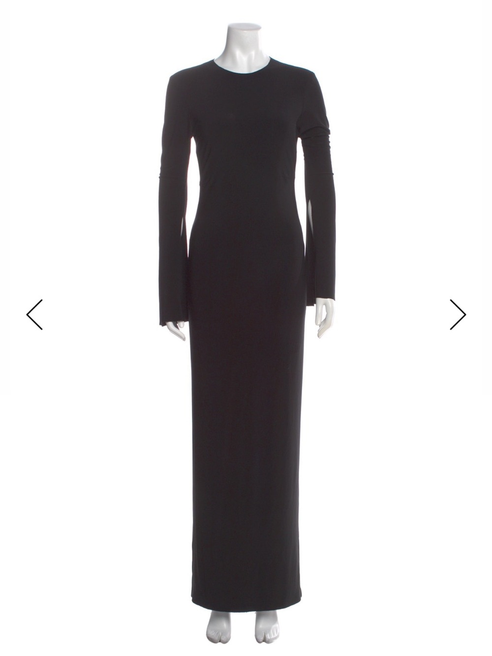 Norma Kamali Black Open Back Dress, Sz S